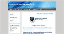 Desktop Screenshot of internationalminingresearch.com