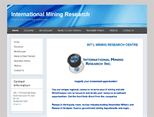 Tablet Screenshot of internationalminingresearch.com